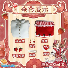 Identity V Grace Naiad Game Suit Sweet Lovely Maid Dress Cosplay Costume Halloween Party Role Play Outfit Women