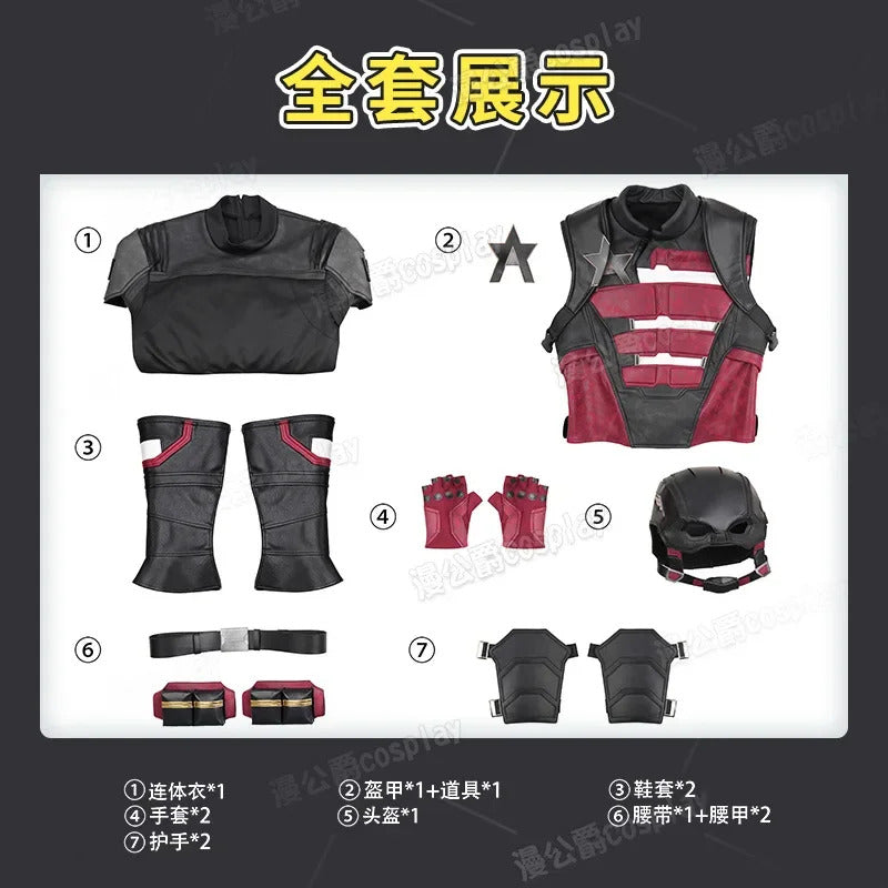 Movie Thunderbolts John Walker‌ Cosplay Costume Agent‌ Uniform Halloween Carnival Party Christmas Play Role Clothes Clothing