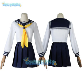 Anime My Deer Friend Nokotan Meme Bashame Cosplay Costume Wig Dress School Uniform JK Sailor Skirt Halloween Party Women Girls