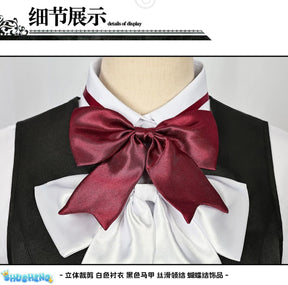 Game Diabolik Lovers Komori Yui Cosplay Costume Wig Fashion Purple Suit Uniform Dress Set for Women Halloween Party Role Play