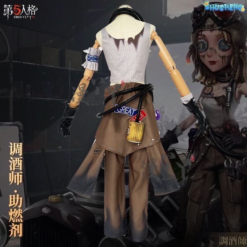 Game Identity V Demi Bourbon Barmaid Cosplay Costume Protective goggles hats gloves accessories props Halloween party New Set