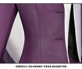 Game Diabolik Lovers Komori Yui Cosplay Costume Wig Fashion Purple Suit Uniform Dress Set for Women Halloween Party Role Play
