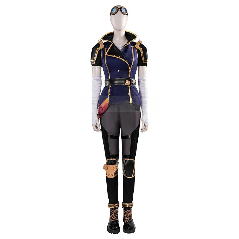 Vi The Piltover Enforcer Cosplay Game Arcane Season 2 LOL Costume Fashionable Handsome Accessories Props Shoes Halloween Uniform