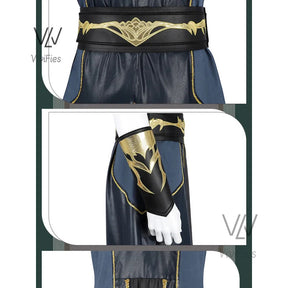 The Dark Urge Cosplay Costume BG3 Male White Dragonborn and a Sorcerer Outfits Shoes Full Set Halloween Carnival Party Clothing