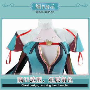 Shusheng wuthering waves Zhezhi cosplay costume wig dress uniform earrings headwear glasses Jinzhou Halloween party women props