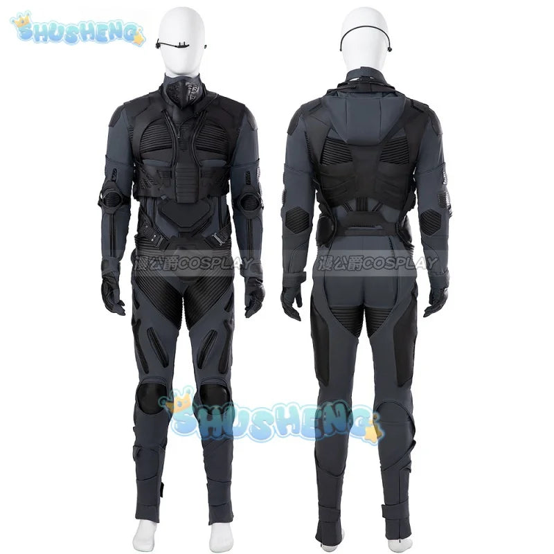 Arrakis Aka Dune Cosplay Suit Fremen stillsuit Paul Atreides Suit Armor Suit with Vest Jumpsuit Cape mask Halloween Outfit