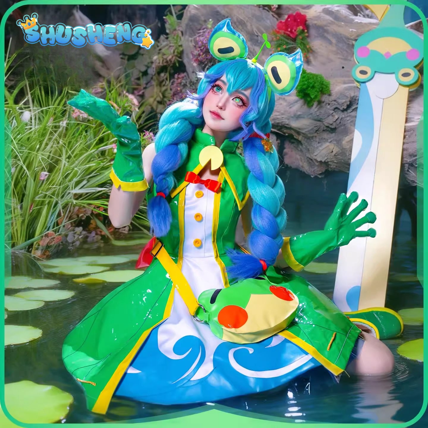 Game Cosplay Series:  LOL-Gwen (Rain Shepherd ) Cosplay PV material Costume full set Shushengcos S-XL