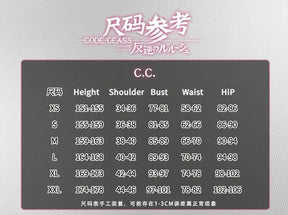 CODE GEASS Lelouch of the Rebellion C.C.Cosplay Costume Lost Stories Dancing Uniform Halloween Carnival Party Christmas Play