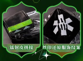 Arknights Mon3tr Cosplay Costume M3 Uniform Black Green Outfit Headwear Rhodes Island Halloween Party for Women Girls Props