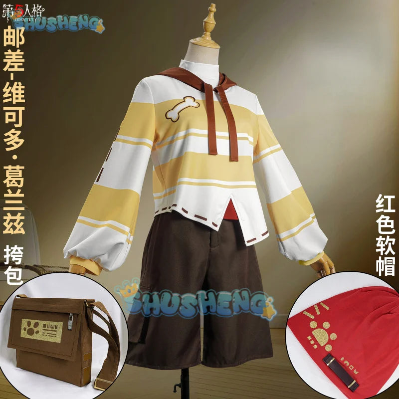 Identity V Victor Grantz Postman Fashion Game Suit Handsome Uniform Cosplay Costume Halloween Party Outfit Men S-XXL