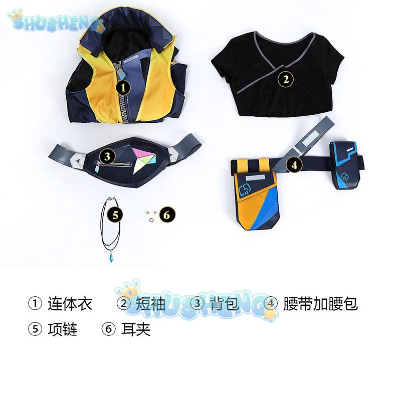 VALORANT Waylay Cosplay Costume Uniform Halloween Carnival Party Christmas Play Role Clothes Clothing for Women Shusheng