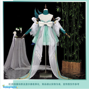 Honor of Kings Xiao Qiao Cosplay Costume Green Snake Skin Uniform Suit Dress Halloween Party Outfit Role Play for Adult Girls