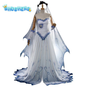 Diaguise Emily Cosplay Dress Woman Tim's Bride Victor's Wife Emily Long Dress Ghost Gothic Dress Halloween Costumes for Woman