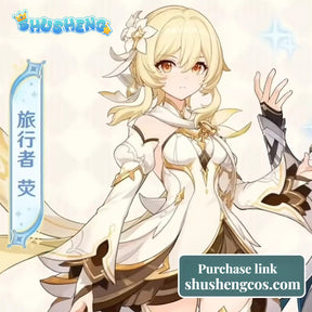 Game Cosplay Series: Genshin Impact- Lumine "Restorer of Worlds" Outfit  Cosplay sweet Costume full set Shushengcos