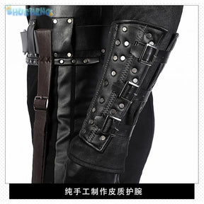 Witcher 3:Wild Huntc Geralt Cosplay Geralt Costume Handsome leather men set accessories props complete Halloween party uniform