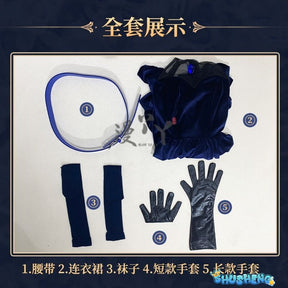 Anime Alien Stage Cosplay Mizi Cosplay Costume Wig Halloween Anime Clothes Game Outfits Stage Black Gorgeous Dress Women
