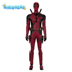 Deadpool Costume Cosplay Kids Adult Suit Anime Superhero Halloween Death Waiter Spandex Adult Service Leotard Accessories Belt