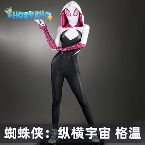 Spider-Man: Across the Spider-Verse Gwen Stacy Spandex Bodysuit Cosplay High quality Costume full set XS-XXXL Shusheng