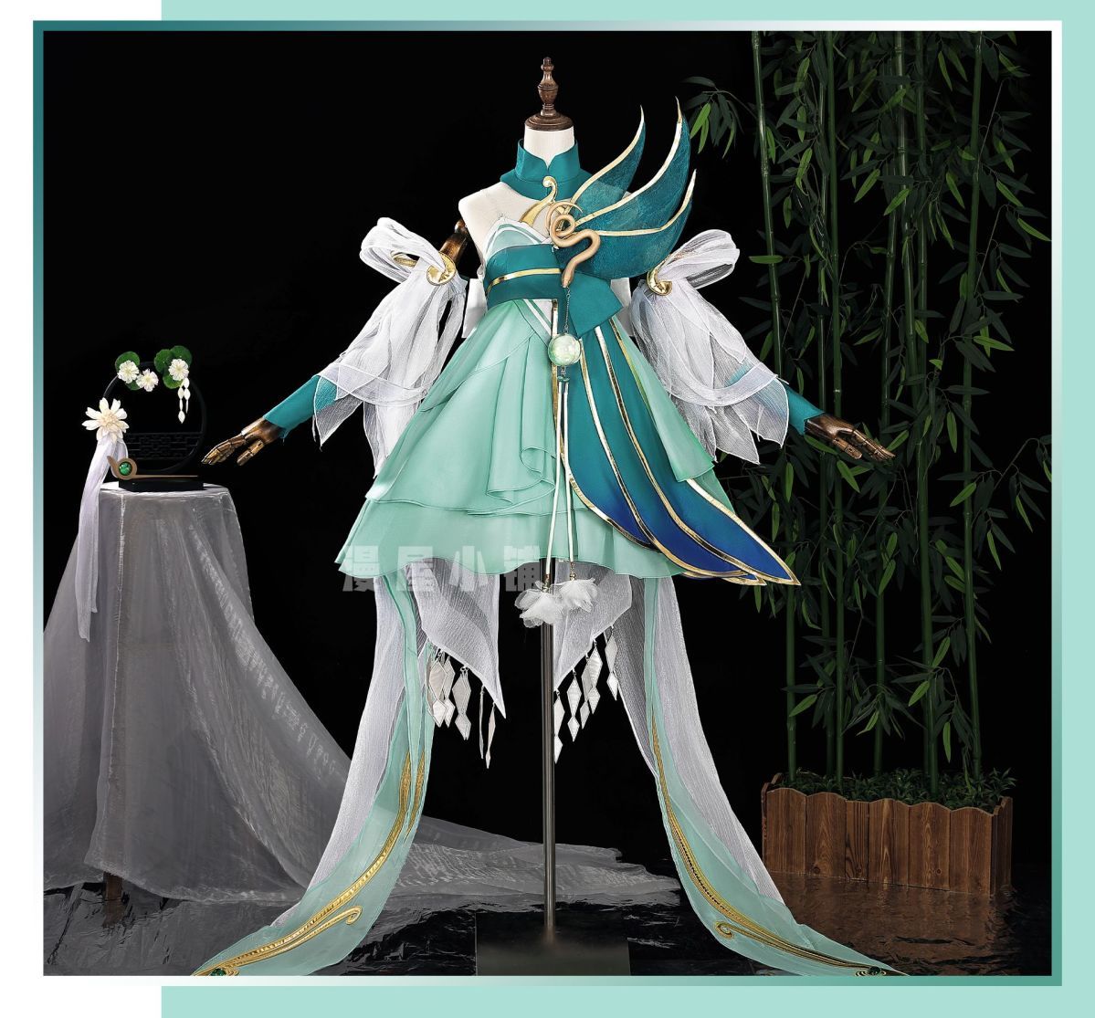 Honor of Kings Xiao Qiao Cosplay Costume Green Snake Skin Uniform Suit Dress Halloween Party Outfit Role Play for Adult Girls