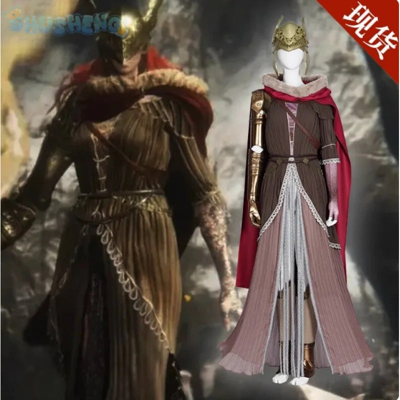 Game Elden Malenia Cosplay Suit Old Man Ring Valkyrie Same Women Malenia Dress Role Play Outfit Accessories Halloween Costumes