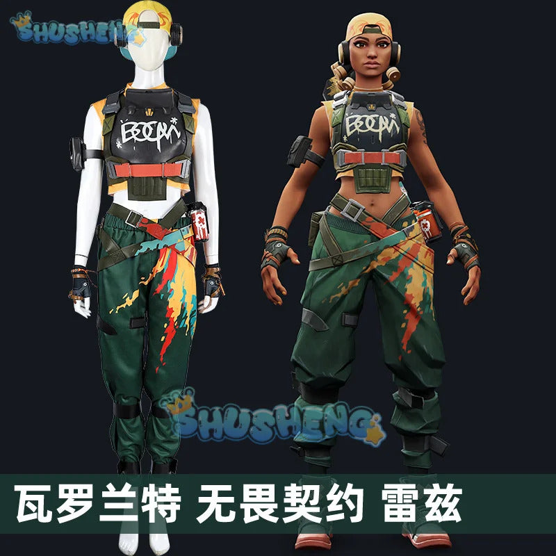 Shusheng Valorant Raze Cosplay Costume Uniform Halloween Carnival Party Christmas Play Role Clothes Clothing for Women