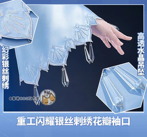 Shusheng-R RWBY Weiss Schnee Ice queen Cosplay Ruby Costume Coat strapless dress bag crown cummerbund set Halloween sweet Woman uniform