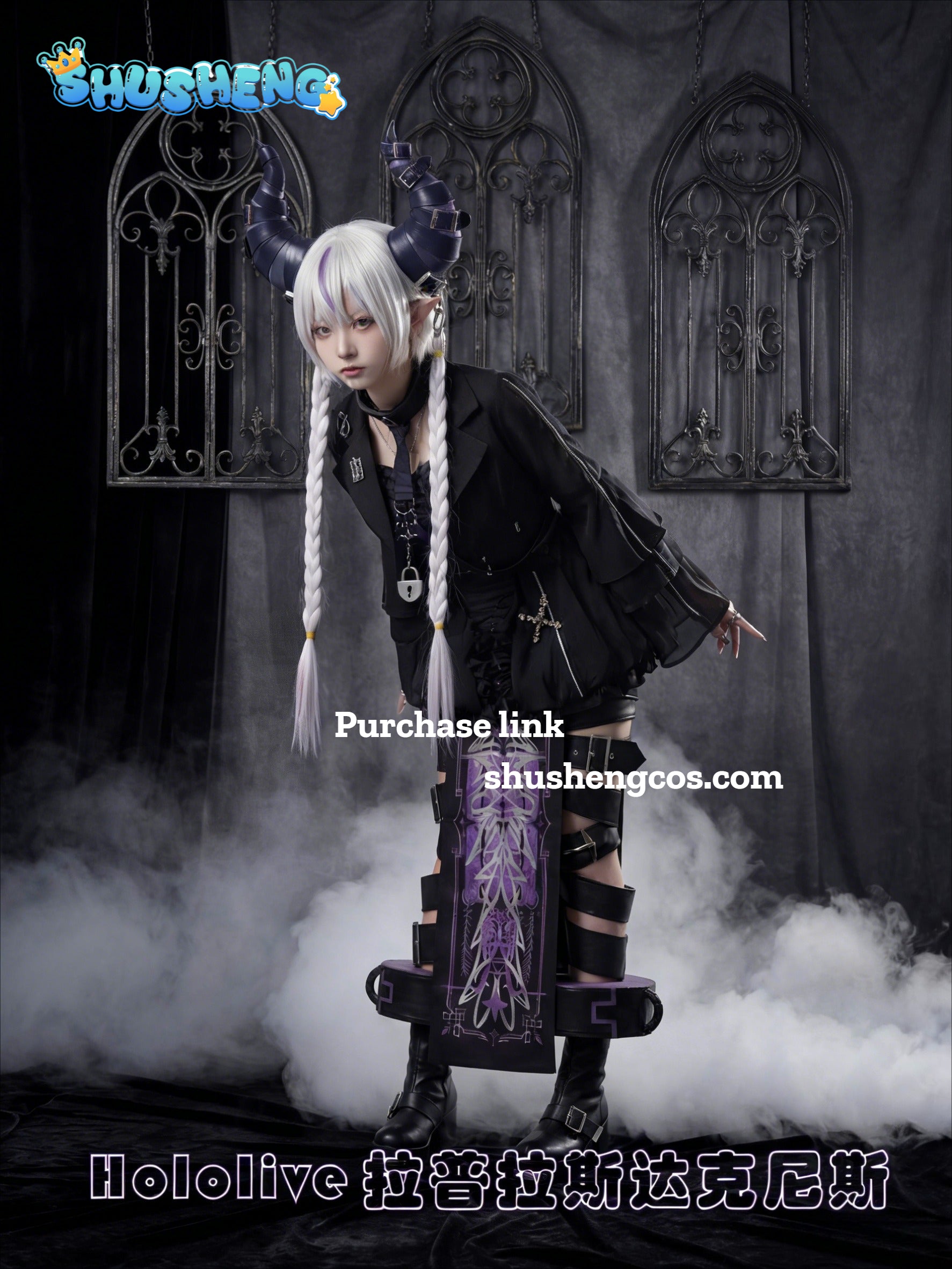 Cosplay Series: Hololive JP2025 -Laplus Darknesss Cosplay sexy dark style Costume full set cos ShushengXS-XXL