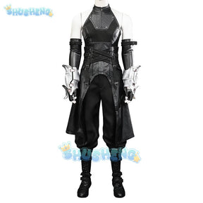 FF7 Sephiroth Cosplay Final Fantasy VII Costume Black Coat and Accessories Halloween Party Handsome Uniform youth Sephiroth Set