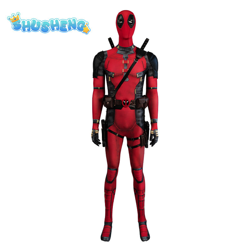 New Deadpooling 3 Cosplay Cosutme Wade Winston Wilson Jumpsuit Belt Cosplay Costume Movie Anti-hero Suit Halloween