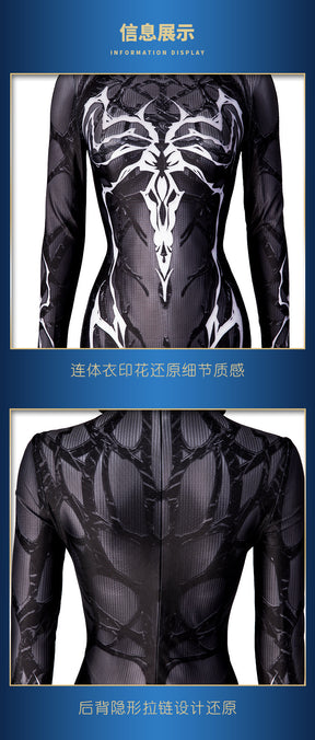 Woman Girls Halloween Black Raimi Spidercosplay Costume Venom Symbiote Suit Zentai Bodysuit Adults Party Jumpsuits