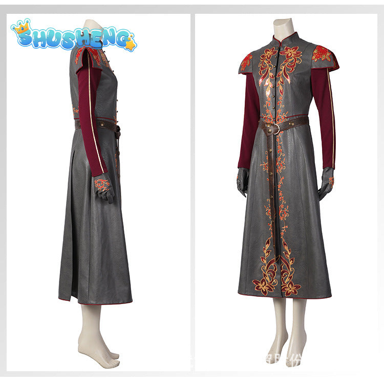 Rhaenyra Targaryen Cosplay Long Robe Pants Battle Uniform Women Dragon Princess Rhaenyra Halloween Costume Accessories