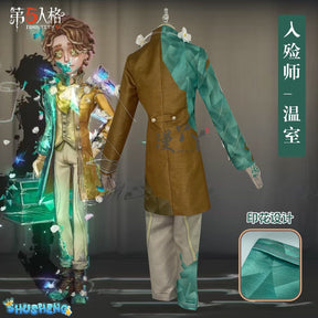 Identity V Aesop Carl Embalmer Cosplay Costume Shirt vest jacket scarf gloves handsome suit party carnival Man Woman uniform