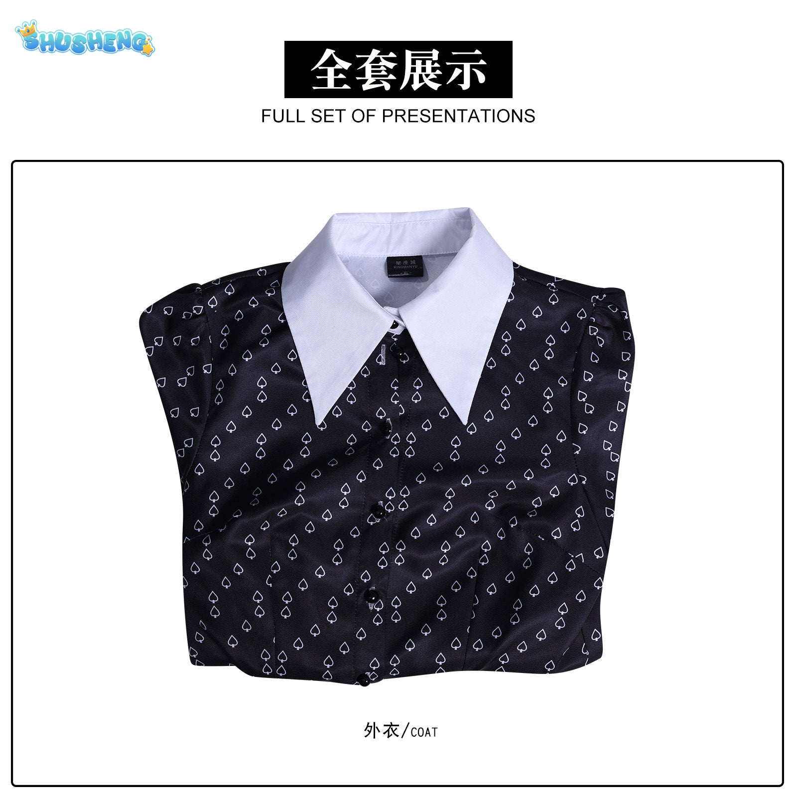 Wednesday Addams Halloween Costume Gothic Costume Wednesday Dress Black Dress White Collar Girls Halloween Costume Dusk Dress