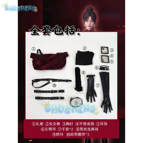 Love and Deepspace Cosplay Heroines Costume The Enchanting Dark Curtain Uniform Halloween Party Women Men Props Shusheng