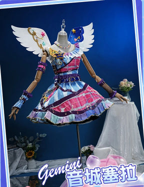 Anime Aikatsu ！Otoshiro Noeru Hoshimiya Ichigo Cosplay constellation Costume Girl Sweet Lolita Dress Wing Prop Halloween Uniform