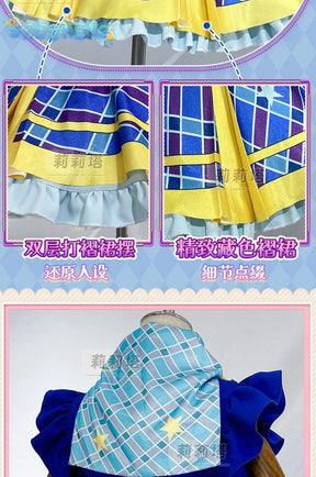 Kiriya Aoi shibuki ran Cosplay Anime Aikatsu！Costume Sweet Cute Lolita Dress  Accessories prop Halloween Party Women's Uniform