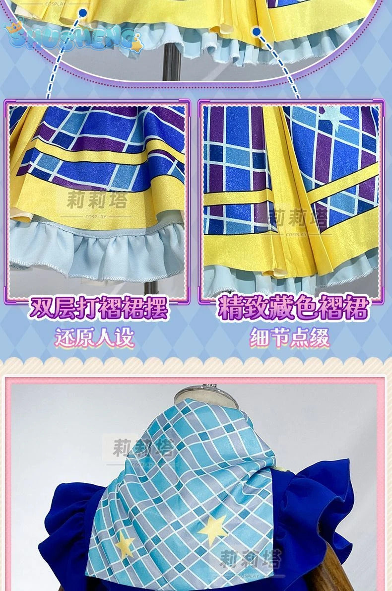 Kiriya Aoi shibuki ran Cosplay Anime Aikatsu！Costume Sweet Cute Lolita Dress  Accessories prop Halloween Party Women's Uniform