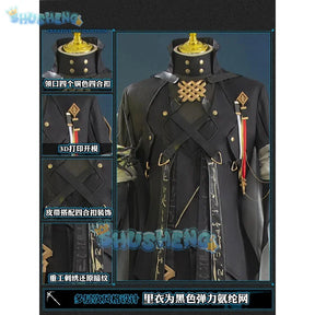 Shusheng arsons logos Wang ingfu cosplay cos game anime party uniform halloen play rode clothes