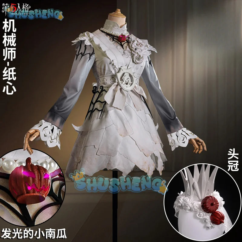 Identity V Tracy Reznik Mechanic Paper Heart Qizhen Fashion Game Suit Cosplay Costume Halloween Party Outfit S-XXL