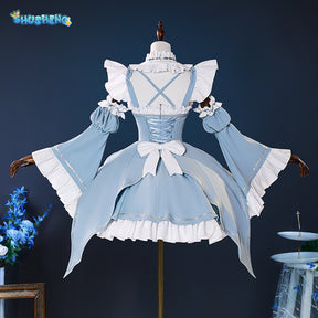 Anime Re:Zero Rem cosplay costume Halloween carnival Gothic dress Lolita Sweet dress accessories props girls Rem uniform set