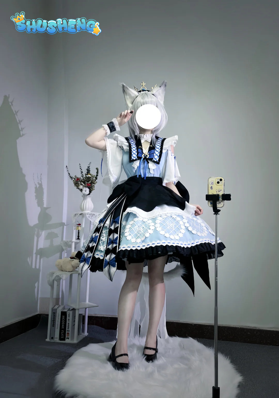 Game Cosplay Series:  Arknights-Rosmontis （An Airy Dream） Cosplay Sweet Costume Shushengcos