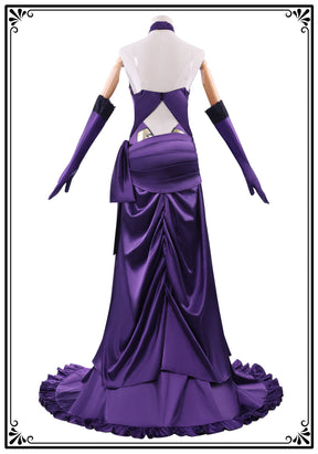 In Stock Game Fate FGO Jeanne D'Arc Cosplay Costume Jeanne Alter Purple Elegant Dress Wig Halloween Party Uniform for Women