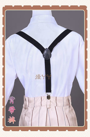 Anime Bungou Stray Dogs Yumeno Kyusaku Cosplay Costume and Doll Toy Hat Backpack Scarf Full Set Custome Made