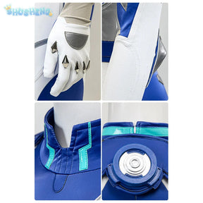 Fantastic Four Susan Storm Richards Invisible Woman Cosplay Costume Halloween Carnival Tight jumpsuit Women Set