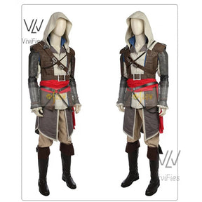 Uniform Outfits Complete Customization Suit Halloween PartyAssassins Cosplay Edward Costume Creed Black Flag Kenway  Male