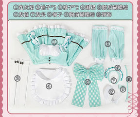 LoveLive!Superstar!!Uehara Ayumu Ruby Kurosawa Wakana Shiki Cosplay Costume Socks Apron Tie Hair Clip Wig Halloween Maid Set