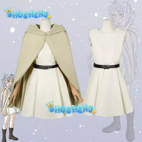 Frieren Cosplay Fantasia Nude Dress Cloak Anime No Frieren Disguise Women Female Fantasy Halloween Carnival Party Clothes
