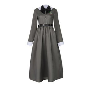 Kikoru Shinomiya Cosplay Costume  Anime Kaiju No. 8 Gray Dress Uniform Headwear Halloween Party Women