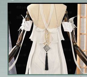 Naraka Bladepoint Viper Ning Cosplay Costume Cheongsam White Snake Role Play Halloween Carnival Uniform Anime Clothing