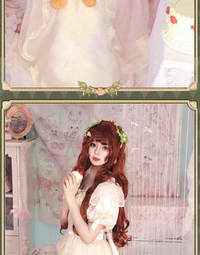 Eurydice Little Girl Cosplay Game Identity V Costume Girl Memory Alice Dress Headgear Wig Set Halloween Party Outfit Women